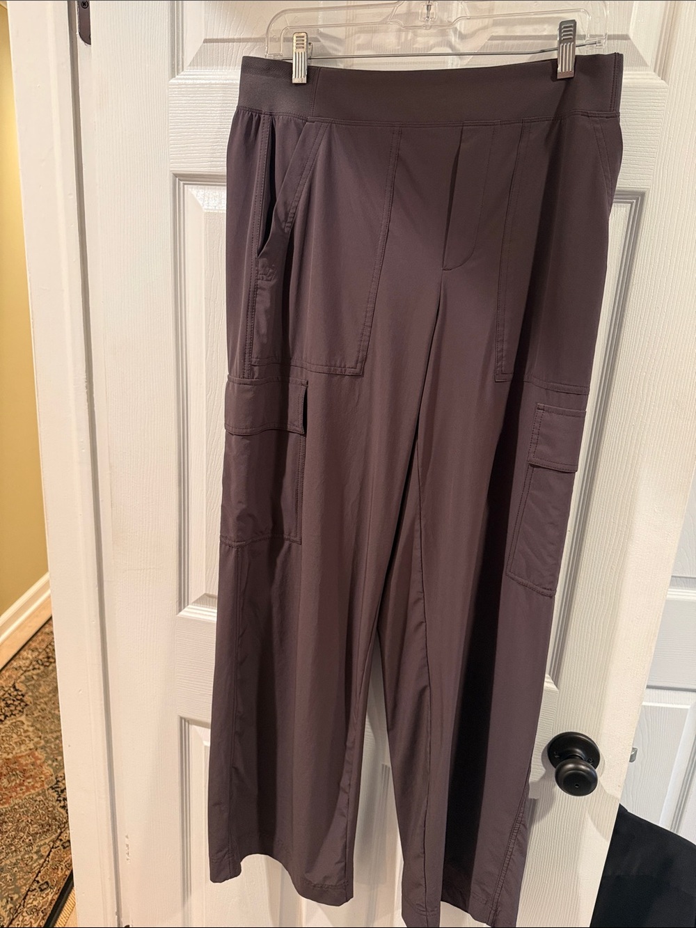 Athleta Wide-Leg Cargo Pants - Plum